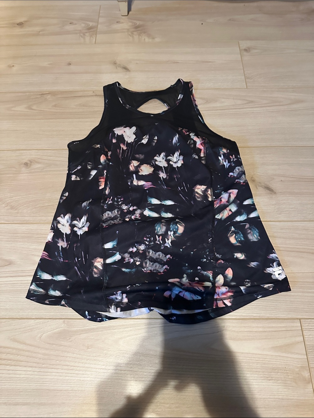 Fila Black Floral Racerback Performance Tank